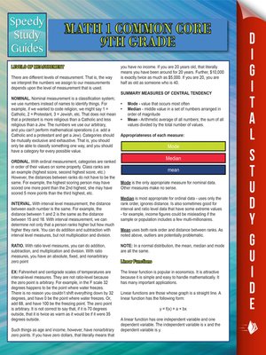Math 1 Common Core 9th Grade - ebook